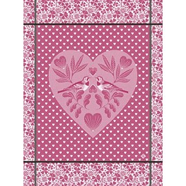 Le Jacquard Français Amour Pivoine 27450 Tea Towel 80 x 60 cm Cotton