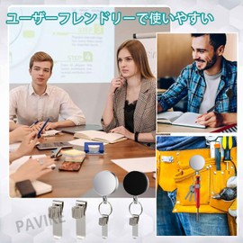 PAVIKE Pen Holder Neck Hanger, 2 Pieces, Retractable Pen Holder, Pen Holder Strap, Multi-functional Pen Insert, Space Saving, Storage Order, Convenient to Carry, For Businessmen, Students, Etc
