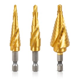 DWA1786IR DWA1784IR DWA1783IR Step Drill Bit for DEWALT, Impact Ready, Step Bits for Metal 3/16-Inch-7/8-Inch 3/16-Inch-1/2-Inch 1/8-Inch-1/2-Inch (3 PCS)
