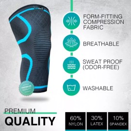 KEEN+HEALTH 2 PIECES Knee Sleeves All Sports, Training Optimal Knee Support KeenHealth New