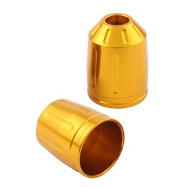POSH FAITH 033879-04-10 Motorcycle Supplies Ultra Heavy Bar End Type 2 Outer Cover Only 2 Pieces M8 Type Gold Bar End Cap