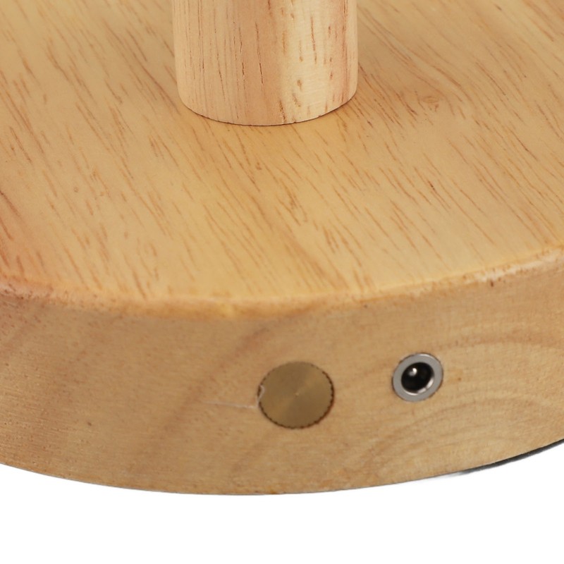 LED Bedside Lamp Touch Control Wood Nightstand Lamp Desk Cabinet
