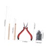 FOMIYES 1set Hair Extension Plier Kit Pulling Needle Professional Tool