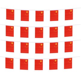 FFILL Chinese Banner Flag, China Mini Flag Small Banner, for Party, Shops and Bars Decorations, And International Day Celebrations (China)
