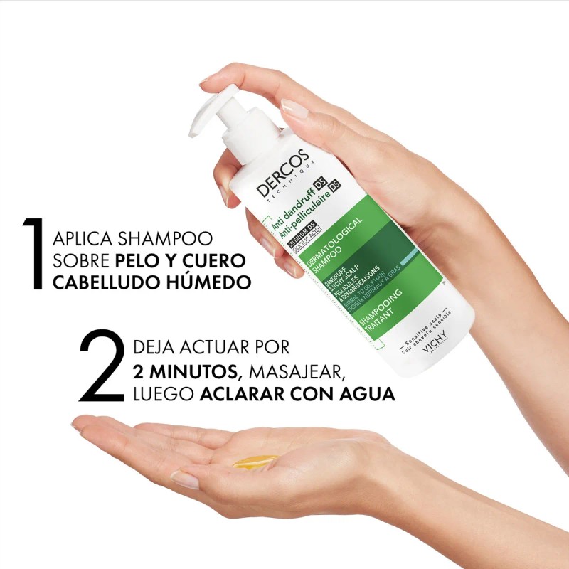 Shampoo Anticaspa Vichy Dercos Para Cabello Graso 390Ml