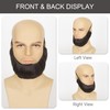 Yan Dream Fake Chin Curtain Beard for Men Dark Brown