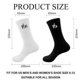 LADY&HOME Bride and Groom Wedding Socks, Novelty Socks, Wedding Gifts Engagement Gifts for Couples Newlyweds(Mr+Mrs,Black+White-SKY)