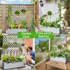 CuisinSmart Metal Planter Box with Trellis Privacy Screen, Raised Garden