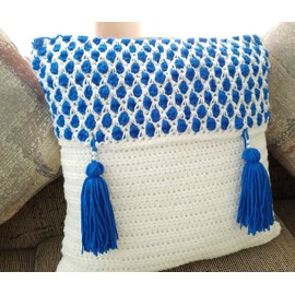 Crochet 18 inch x 18 inch Decorative Pillow