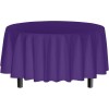 Crown Display Inc. 84" Elegant Round Purple Table Cover -