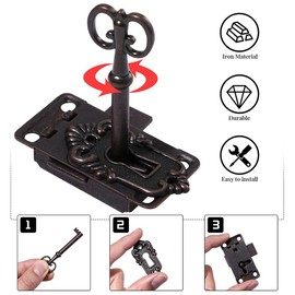 6 Juegos Cerraduras De Cajones Con Llaves Cerradura De Gabinete De Bronce Rojo Cerradura De Muebles Cerradura Vintage Antiguo Cajón Cerraduras Gabinete Antiguo Planchar Latón