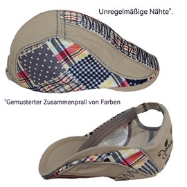 HIQIU Beret Cap Men's Flat Cap Gatsby Peaked Cap Newsboy Flat Cap Unisex Beret Hat Golfer Hat, gray