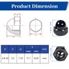 1/4"-20 Black Acorn Cap Nuts, 25Pcs Acorn Nuts, 304 Stainless