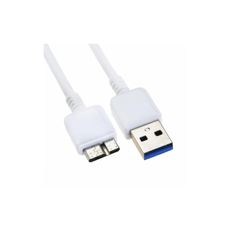 FITE ON White USB 3.0 Data Cable Compatible with Seagate