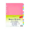 K3T 64515 Index Dividers 15 Pieces Made of Sturdy Manila