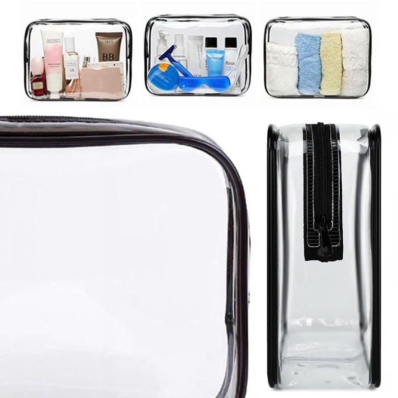 MORICOH Kulturbeutel, transparent, mit Reiseflaschen, 14-teiliges Set (100 ml) und