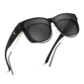 FEISEDY Polarized Sunglasses Fit Over Glasses for Women Men Large Sunglasses UV400 Protection B0250