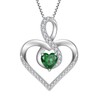 Lwsary Love Heart Pendant Necklace 925 Sterling Silver Infinity Necklace