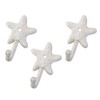TOPBATHY 3pcs Wall Hooks Sea Star Shape Wall Mounted Decorative