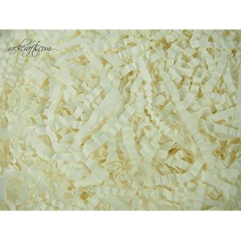 rackcrafts.com Raffia Paper Shreds Shredding Stuffing Stuffer Filler Giftbag Crinkle Cut Colors (White)