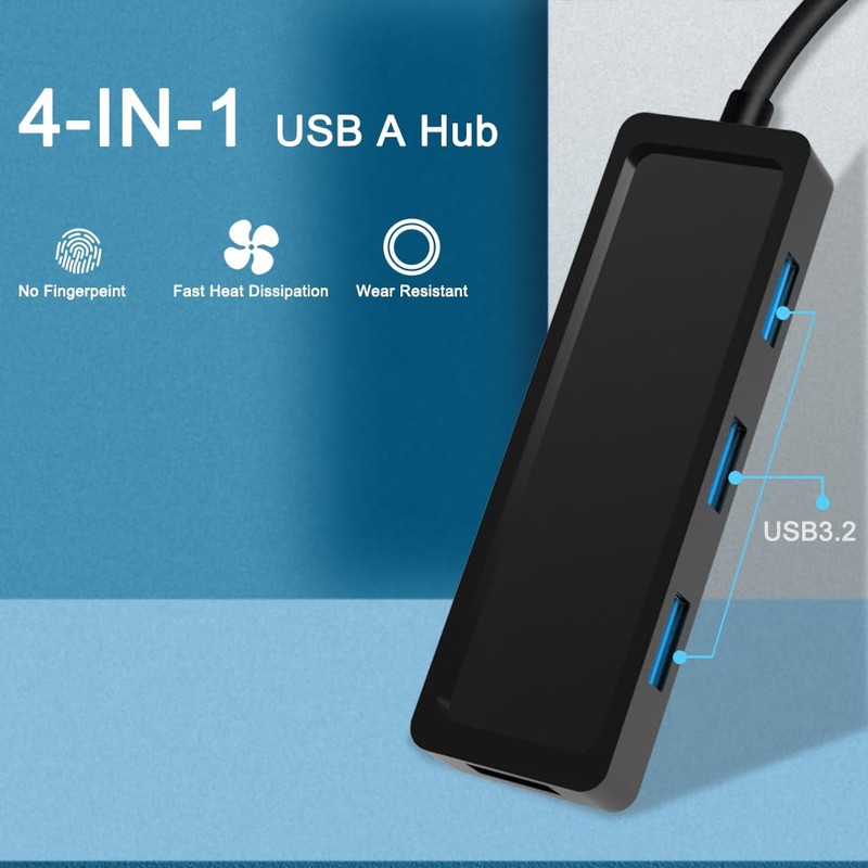 Concentrador USB C de 10 Gbps, concentrador USB 3.2 de