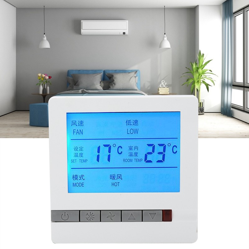 Digital Thermostat Intelligent Air Conditioner LCD Display Temperature Controller AC180‑260V