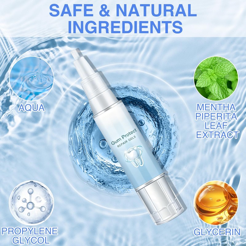SarMee 4pcs Mullein Gum Repair Gel, Teeth Whitening Pen for