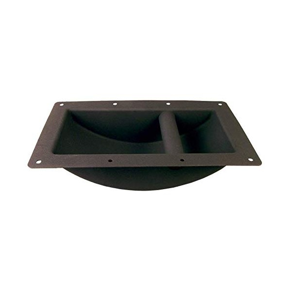 Handle - Black Metal, Recessed for Cabinet, Size: Large