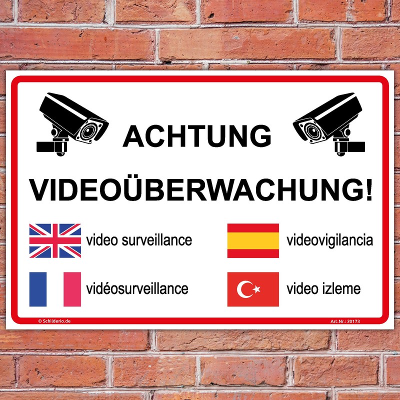 300 x 200 mm warning sign Video Surveillance – Safety