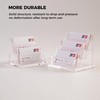 AIMOLLY Acrylic Business Card Holder for Desk, 3 Tier Clear