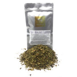 Naturegrail Cut Walnut Leaves - Ingredients: 100% Walnut Leaves (Juglans Regia) - Kosher, Halal, Organic, Ayurveda - Net Weight: 1.23oz / 35g