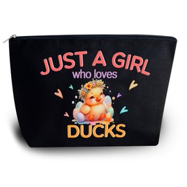 YINSSA Duck Gifts Cute Makeup Bag Gifts For Teen Girls Duck Lover Birthday Graduation Gift Funny Friendship Gift For Friends Women Sister Travel Cosmetic Bag
