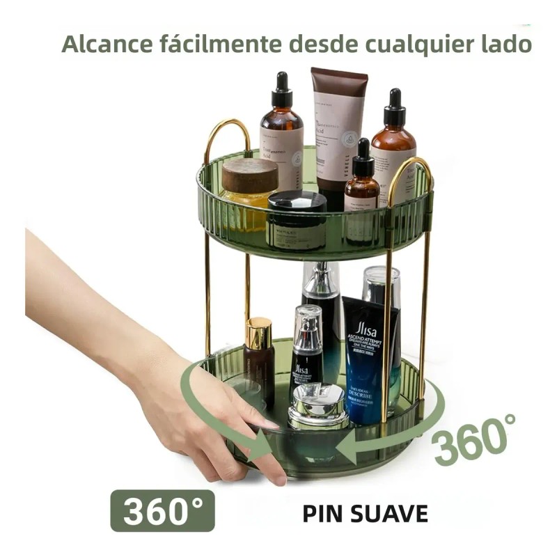 Organizador De Maquillaje Giratorio 360º Para Tocador