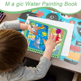 Water Doodle Book, 1-3 Water Doodle Book Toys, Toys Set Painting Games for Kids Toddler Learning Activities Birthday Easter Basket Stuffer