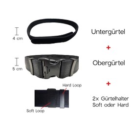 EVS SAFETY Service Belt with Lower Belt (S-XL) for Emergency Service, Police, Security, black, L: 100 cm – 110 cm