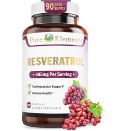 Pure O Elements Resveratrol 1450mg Extra Strength Formula to Promote Better Skin and Immunity with, 1개, 180정 / Pure O Elements Resveratrol 1450mg Extra Strength Formula to Promote Better Skin and Immunity with, 1개, 180정