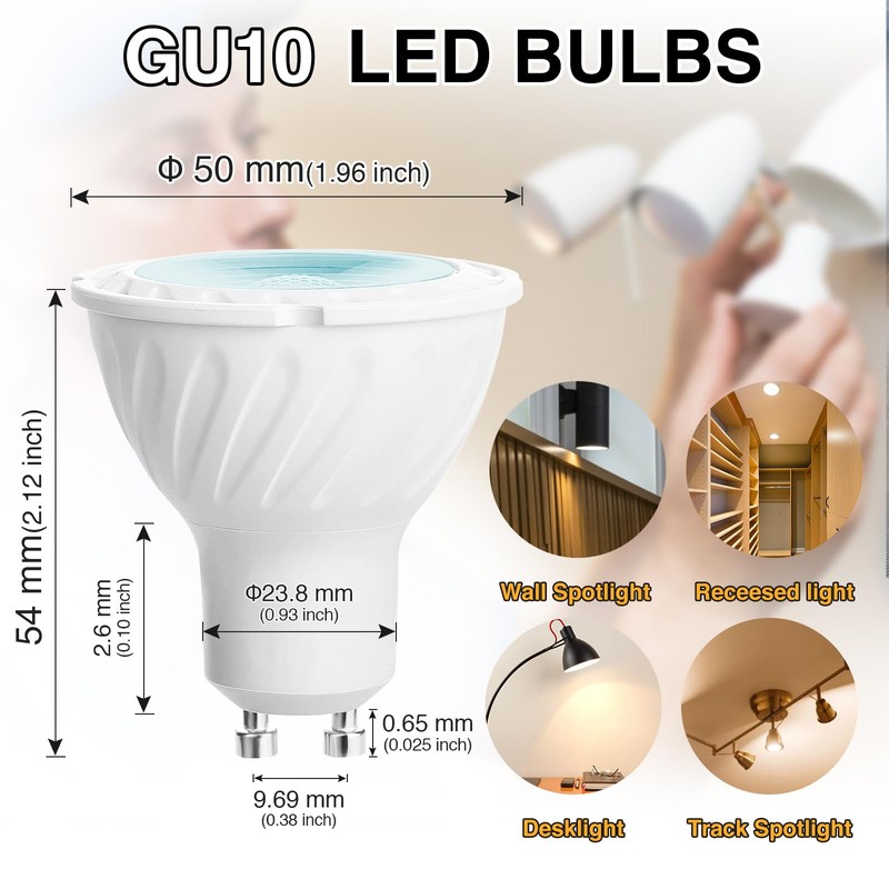 Ezmyma GU10 LED Cool White 7 W, 735 lm 6000