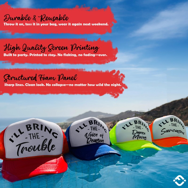 Funky Junque - Gorro de camionero de espuma con cierre