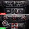 DIAMOOKY 8PCS Metal Button Knob Cover for Jeep Wrangler JL