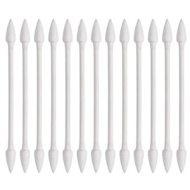 800 Pieces Cotton Buds, Double Pointed Ear Buds, Cotton Swabs pointed tip with Paper Sticks, 4 Packs, 200 Pieces 1 Pack (Double Pointed Shape)