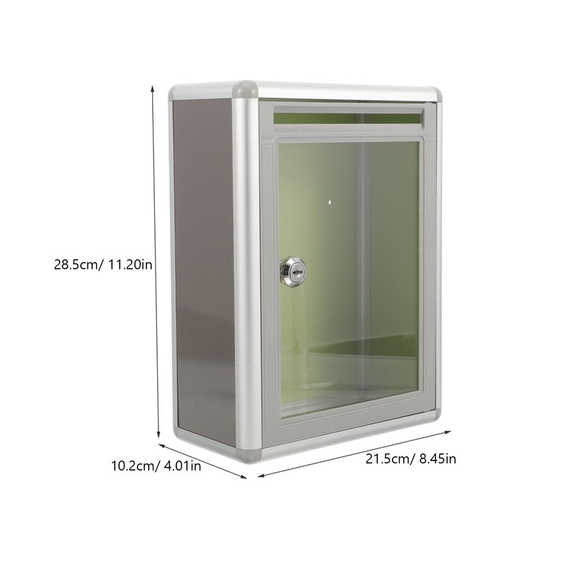 Mailbox with Lock Suggestion Box Aluminium Alloy Blank Donation Box,