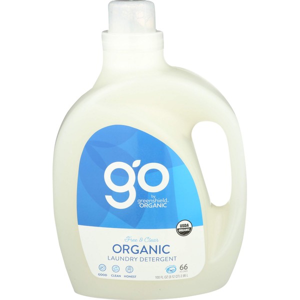 GreenShield Organic USDA Certified Organic Laundry Detergent, Free and Clear, 100 Ounce