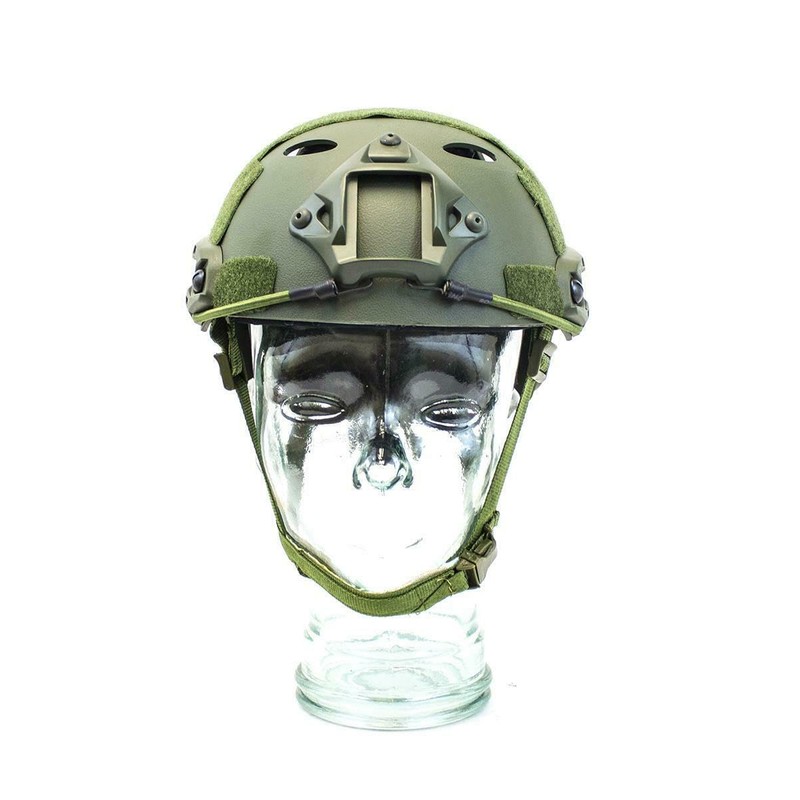 FAST Railed Helmet; Olive Green