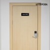 Staff Only Sign, Durable ABS Plastic with Full Adhesive Backing,