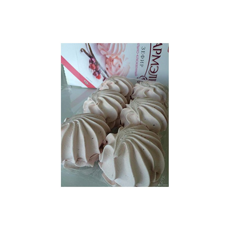 RUSSIAN ZEFIR MARSHMALLOW "SHARMEL" Vanilla-Cranberry 255 g Зефир Ванильно-Клюквенный Шармэль