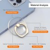 [2 Pack] Transparent Finger Ring Cell Phone Ring Holder Stand,360