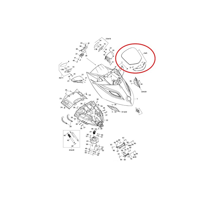 Sea-Doo New OEM Black Deflector Assembly, 269501612