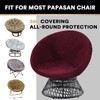 PrinceDeco Velvet Round Saucer Chair Cover (Slipcover Only) High Stretch