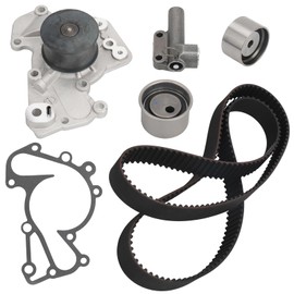IRONTEK Engine Timing Belt Kit w/Water Pump for 2001-2006 for Hyundai Santa Fe, 1999-2005 Sonata, 2003-2008 Tiburon, 2005-2009 Tucson; 2001-06 for Kia Optima, 2005-10 Sportage, 2.7L, TCKWP315 WP315K1B