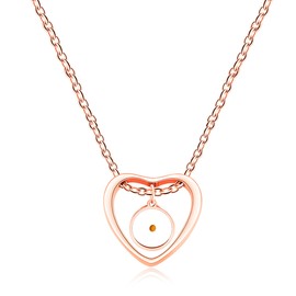 Zircobic Elegant Heart Religious Mustard Seed Necklace | Simple Christian Faith Necklace for Women | Trendy Motivational Verse Encouraging Blessing Adjustable Jewelry YA5147